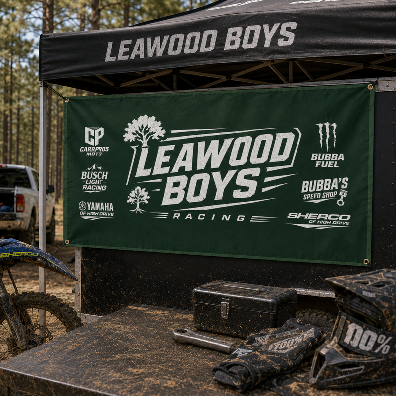 Leawood Boys Racing Vinyl Banner